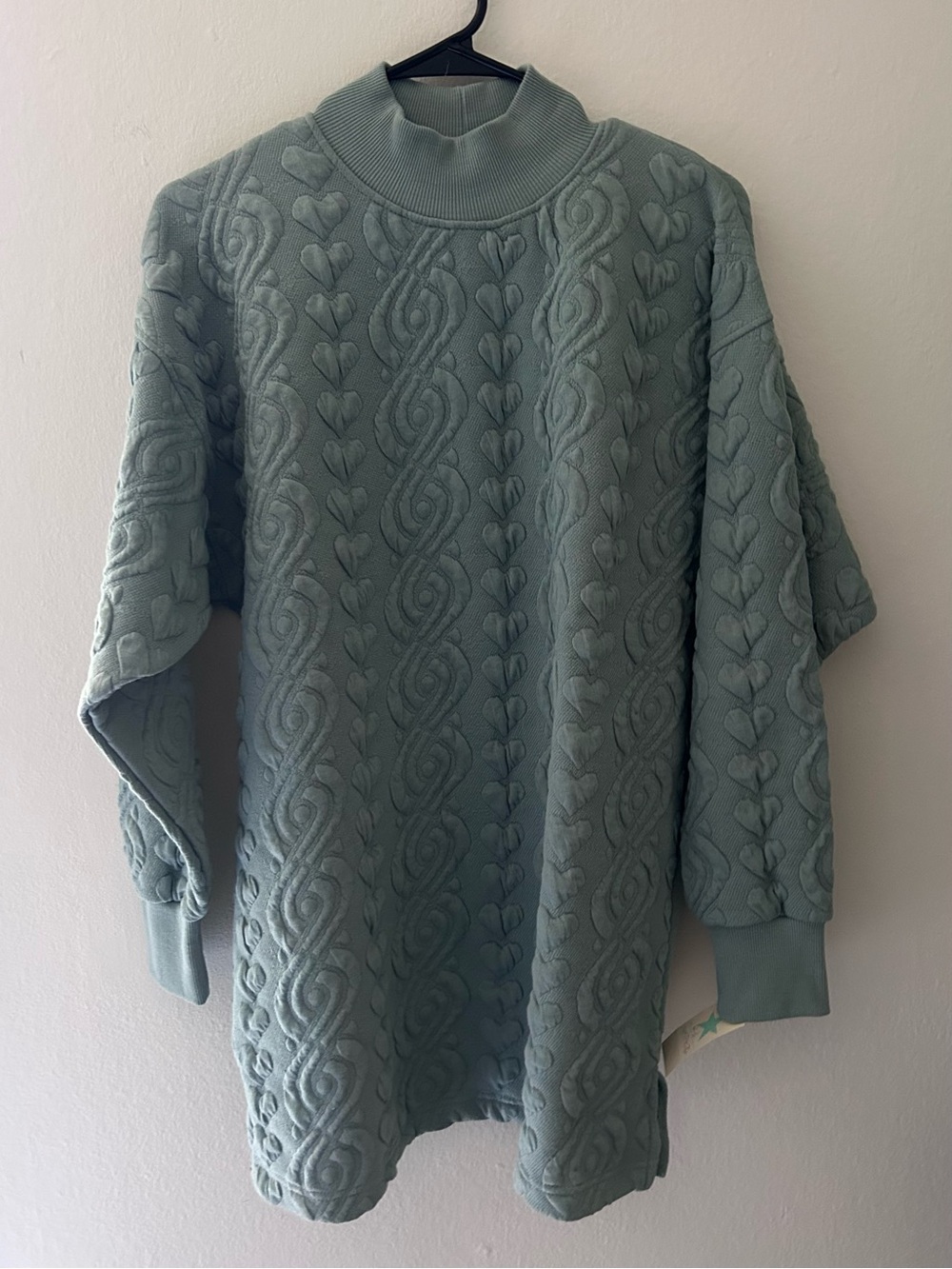 VTG 80’s 90’s Sage Mock Neck Sweater Librarian Coastal Grandma Cottagecore M